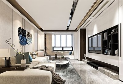 現(xiàn)代簡約風(fēng)下的溫馨港灣 西安鴻基紫韻200㎡四居別墅裝修設(shè)計(jì)解析